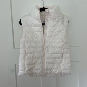 Old Navy White Puffer Vest